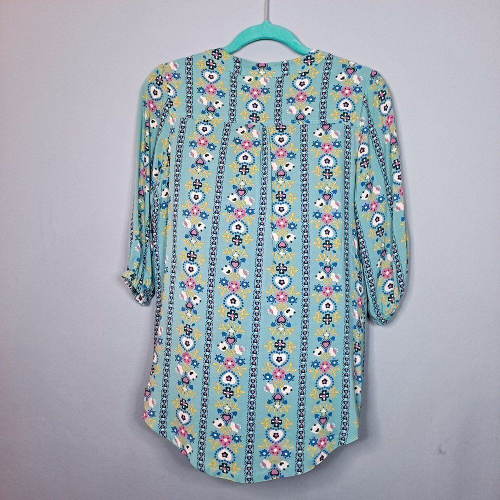 Matilda Jane Once Upon a Muse Top XS Blue Peasant Tunic Women's Shirt - Picture 9 of 9